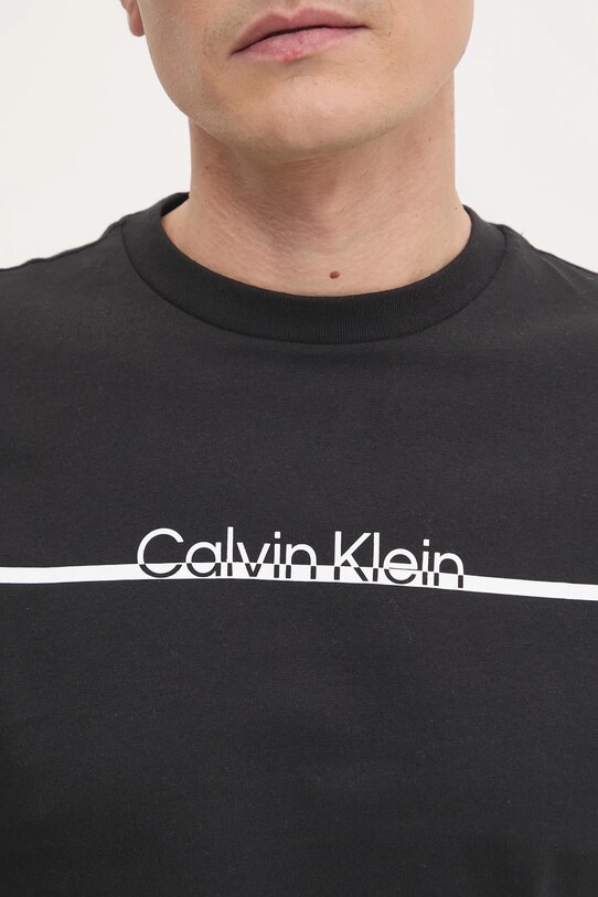 Хлопковая футболка Calvin Klein K10K113802 чёрный