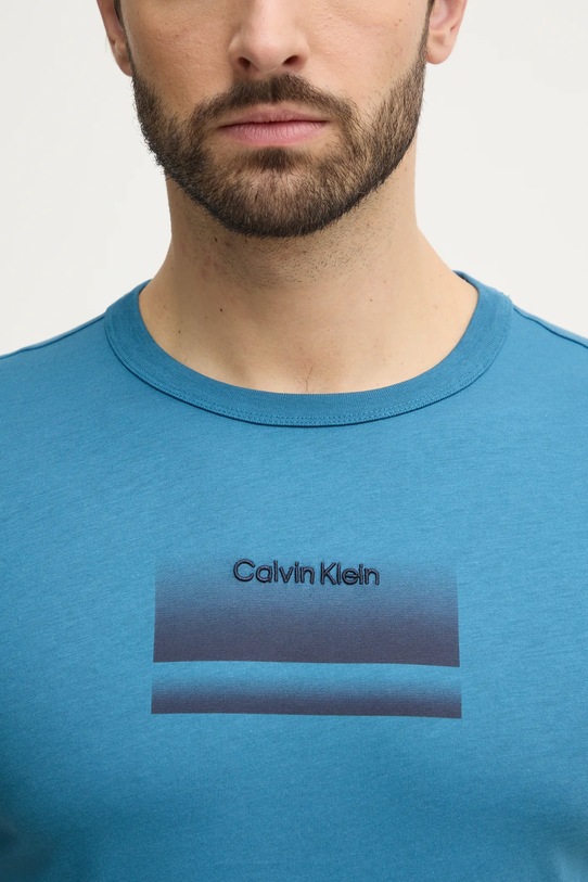 Calvin Klein t-shirt K10K113803 turkusowy