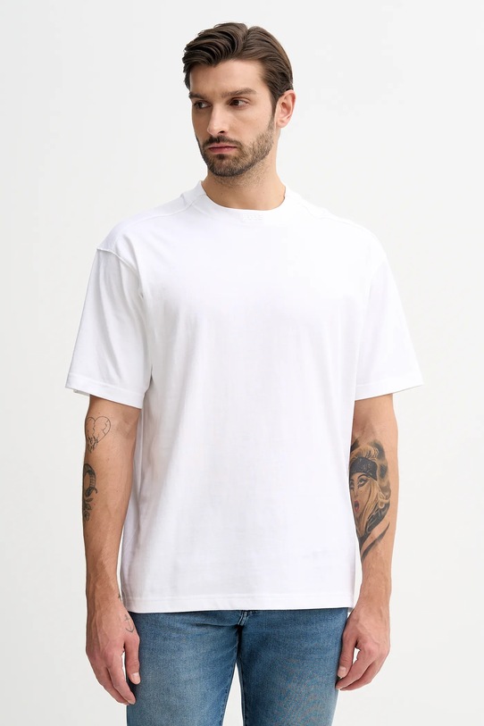 BOSS Orange t-shirt bawełniany bawełna beżowy 50521805