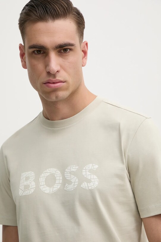 BOSS Orange t-shirt bawełniany beżowy 50534923
