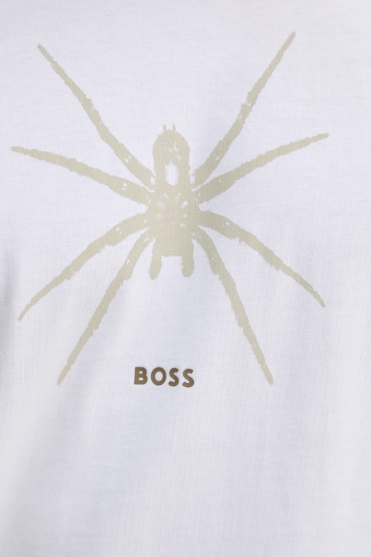 Βαμβακερό μπλουζάκι BOSS Orange 50534924 λευκό