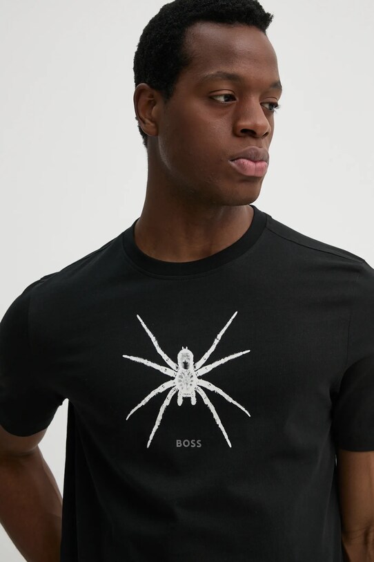 BOSS Orange tricou din bumbac negru 50534924