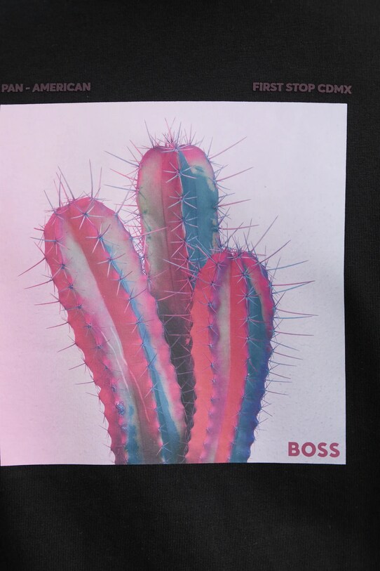 Bombažna kratka majica BOSS Orange 50535079 črna