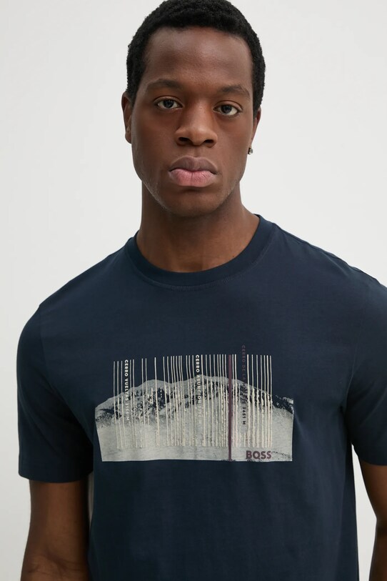 BOSS Orange tricou din bumbac bleumarin 50535112