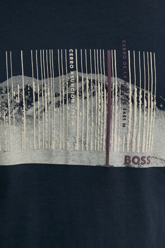 BOSS Orange tricou din bumbac 50535112 bleumarin
