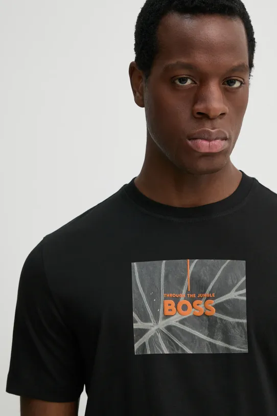 BOSS Orange t-shirt bawełniany czarny 50535112