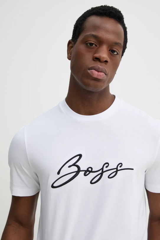 BOSS t-shirt bawełniany biały 50531309