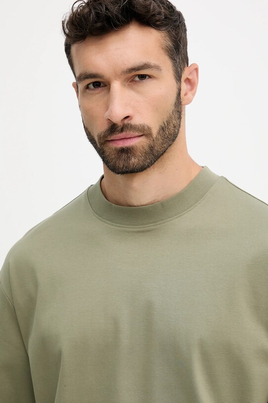 BOSS longsleeve bawełniany zielony 50531331