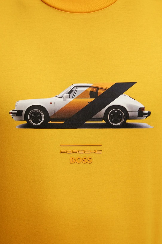 Bavlněné tričko BOSS 50531455 žlutá