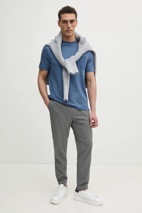 BOSS t-shirt 50531523 niebieski SS25