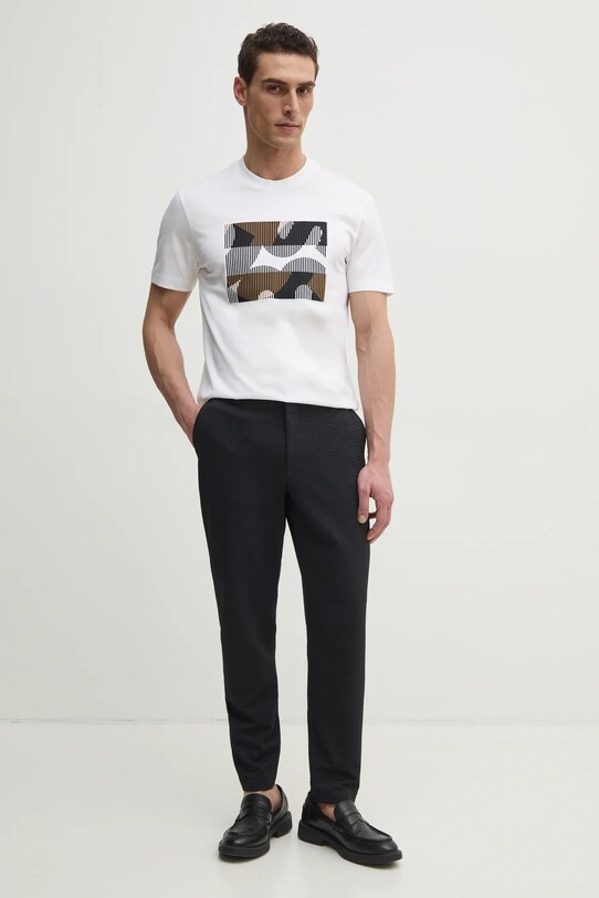 BOSS tricou din bumbac 50531862 alb SS25