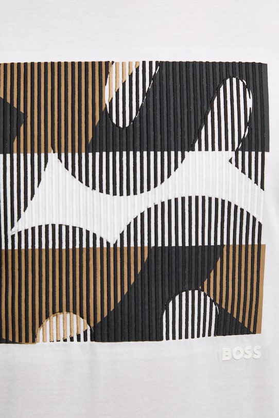 Хлопковая футболка BOSS 50531862 белый