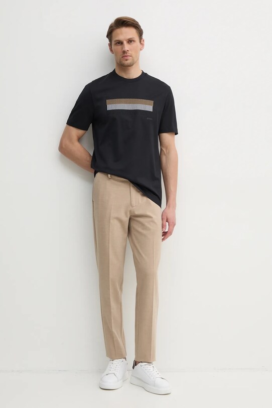 BOSS tricou din bumbac 50531862 negru SS25
