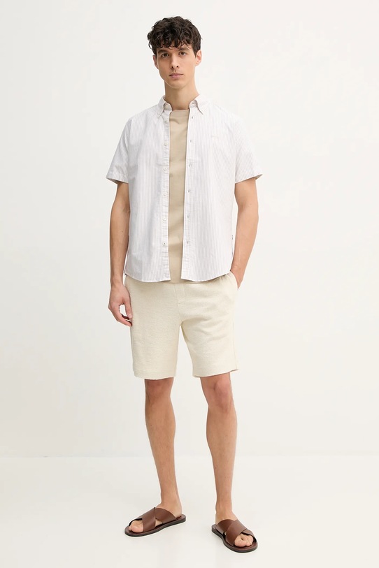 BOSS tricou din bumbac 50533343 bej SS25