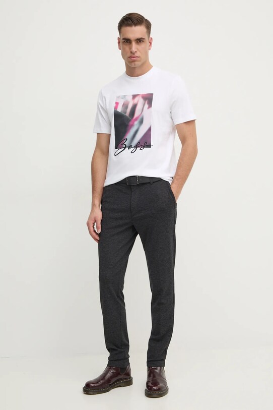 BOSS tricou din bumbac 50536460 alb SS25