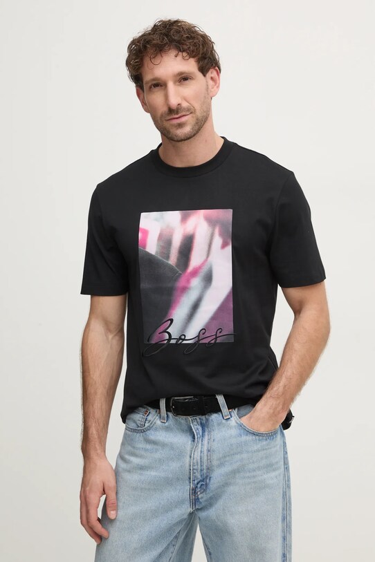 BOSS tricou din bumbac negru 50536460