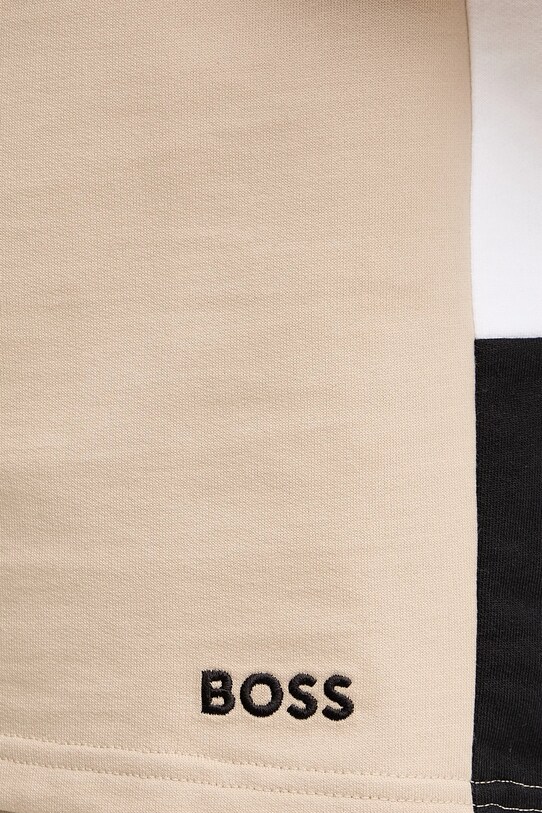 Bavlnené elegantné tričko BOSS 50535784 béžová