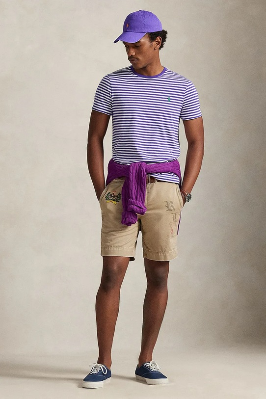 Odzież Polo Ralph Lauren t-shirt bawełniany 710956828 fioletowy