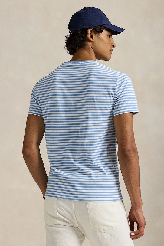 Polo Ralph Lauren t-shirt bawełniany 710956828 niebieski SS25