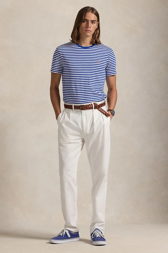 Одяг Бавовняна футболка Polo Ralph Lauren 710956828 блакитний