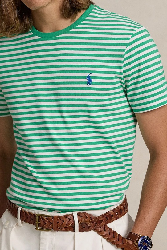 Бавовняна футболка Polo Ralph Lauren зелений 710956828