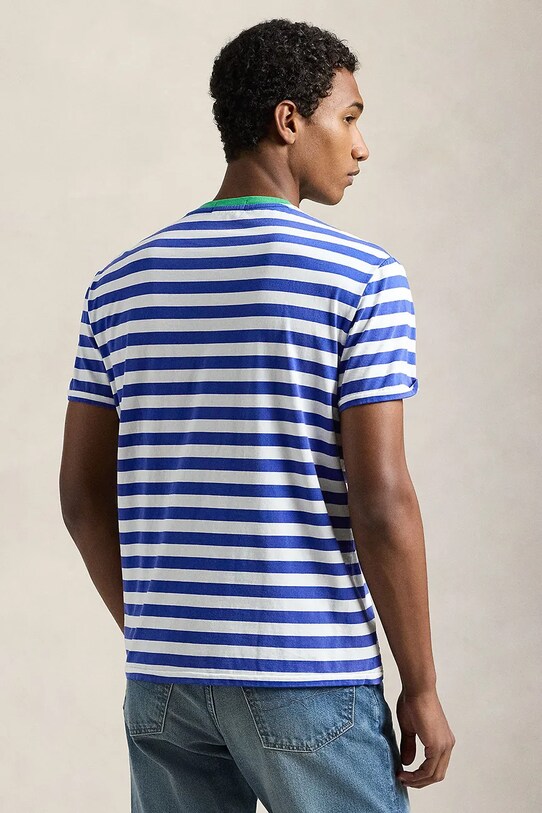 Бавовняна футболка Polo Ralph Lauren 710958202 блакитний SS25