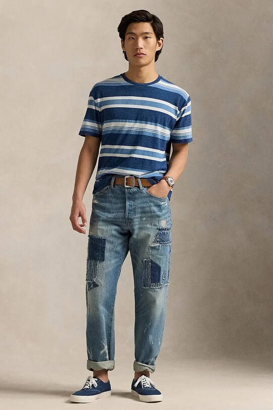 Odzież Polo Ralph Lauren t-shirt bawełniany 710958234 niebieski