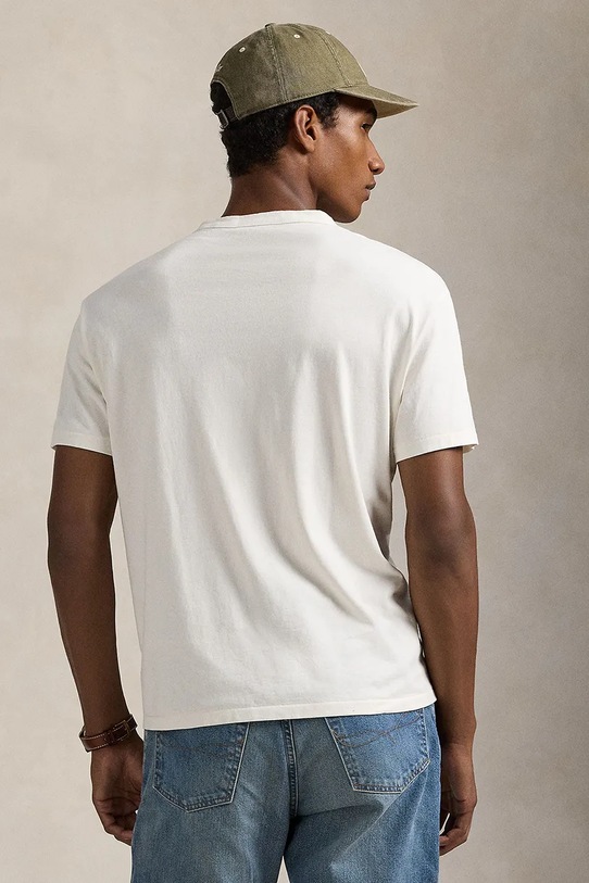 Polo Ralph Lauren tricou din bumbac 710958247 alb SS25