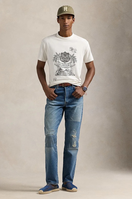 Îmbrăcăminte Polo Ralph Lauren tricou din bumbac 710958247 alb