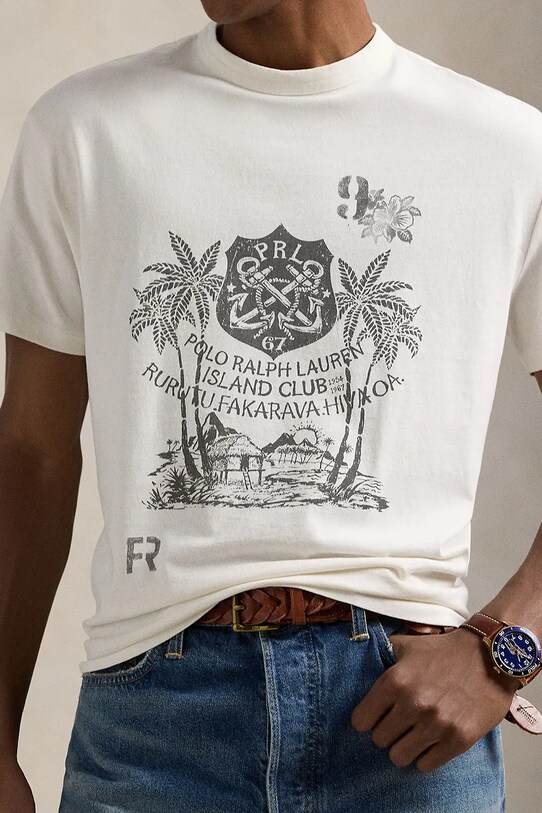 Polo Ralph Lauren tricou din bumbac alb 710958247