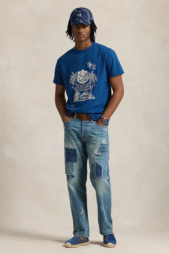 Odzież Polo Ralph Lauren t-shirt bawełniany 710958248 niebieski