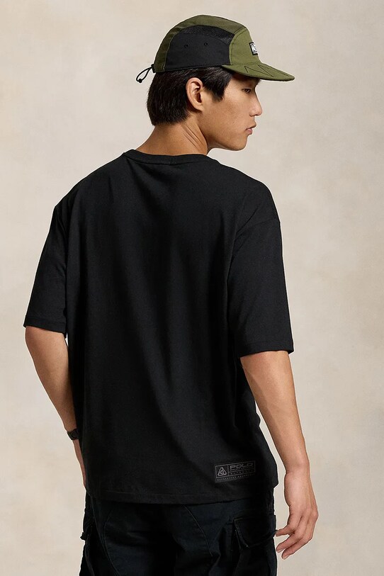 Polo Ralph Lauren pamut póló 710959027 fekete SS25