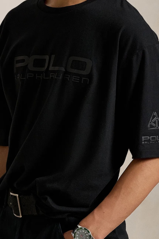 Bavlněné tričko Polo Ralph Lauren černá 710959027