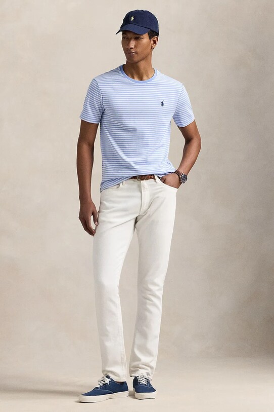 Oblečenie Bavlnené tričko Polo Ralph Lauren 710961128 modrá