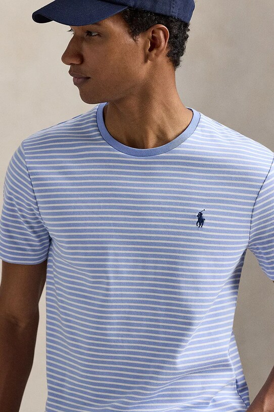 Bavlnené tričko Polo Ralph Lauren modrá 710961128