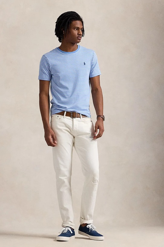 Oblečenie Bavlnené tričko Polo Ralph Lauren 710961128 modrá