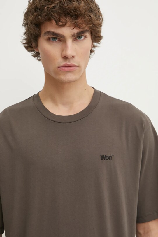 Бавовняна футболка Won Hundred 3415.12063 коричневий