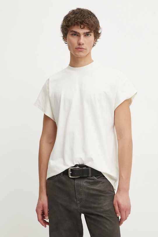 Won Hundred tricou din bumbac uni bej 3587.12071