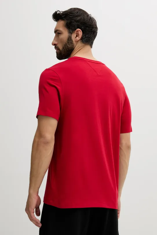Bavlněné tričko Tommy Hilfiger MW0MW37283 červená SS25