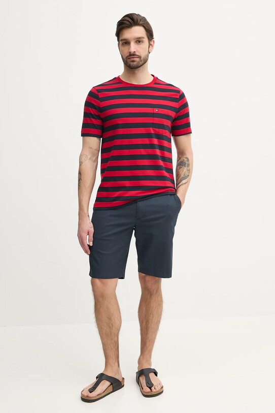 Хлопковая футболка Tommy Hilfiger MW0MW37283 красный SS25