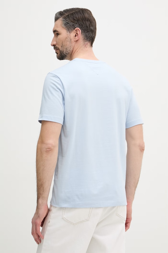 Odzież Tommy Hilfiger T-shirt męski bawełniany MW0MW37283 niebieski