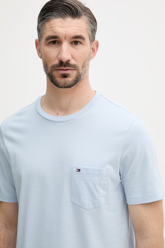 Tommy Hilfiger T-shirt męski bawełniany niebieski MW0MW37283