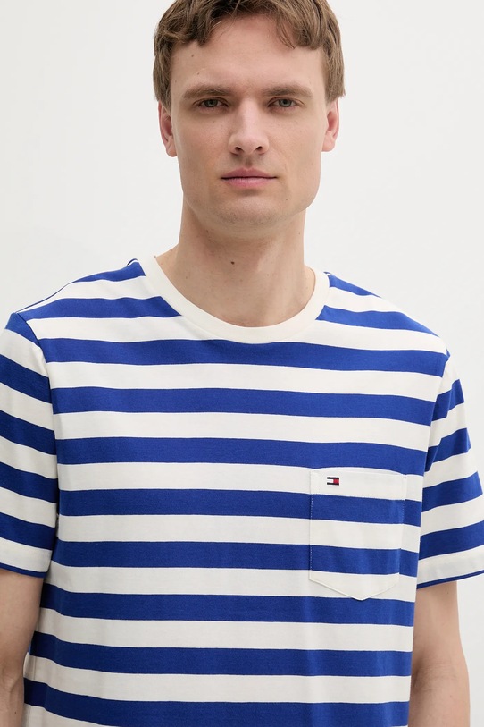 Ρούχα Βαμβακερό μπλουζάκι Tommy Hilfiger MW0MW37283 σκούρο μπλε