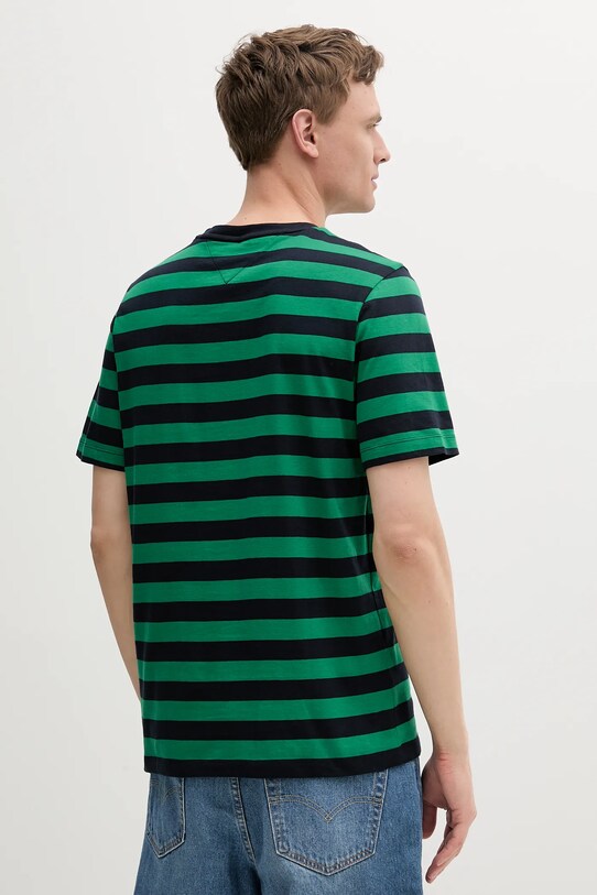 Бавовняна футболка Tommy Hilfiger MW0MW37283 зелений SS25