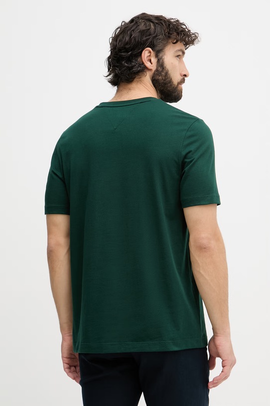 Odzież Tommy Hilfiger T-shirt męski bawełniany MW0MW37283 zielony