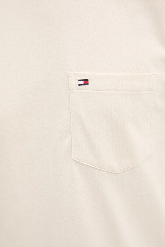 Хлопковая футболка Tommy Hilfiger бежевый MW0MW37283