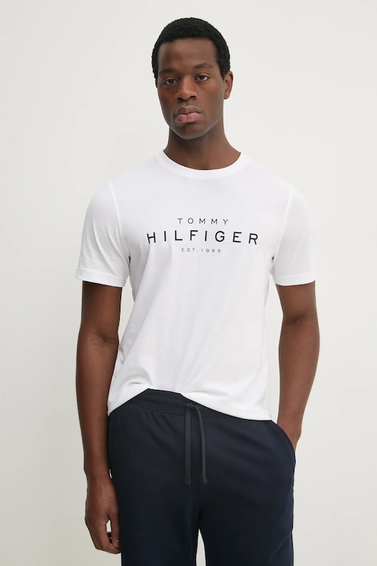 Хлопковая футболка Tommy Hilfiger хлопок белый MW0MW37448