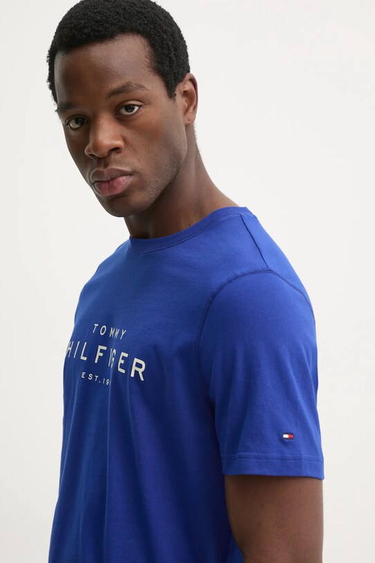 Бавовняна футболка Tommy Hilfiger блакитний MW0MW37448
