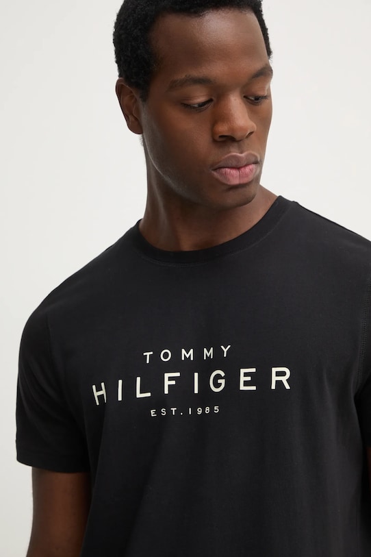 Бавовняна футболка Tommy Hilfiger бавовна чорний MW0MW37448