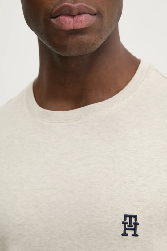 Bavlněné tričko Tommy Hilfiger MW0MW37510 béžová